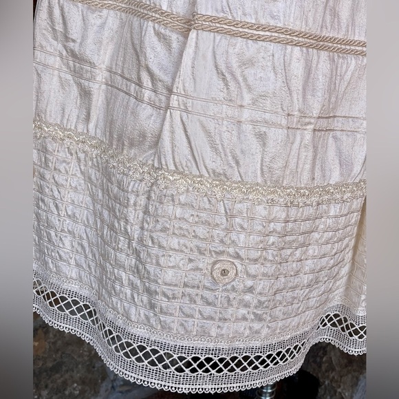 Silk Baby Boy Convertible Heirloom Gown Romper Set 12–18M Formal Linen Revival - Picture 9 of 11